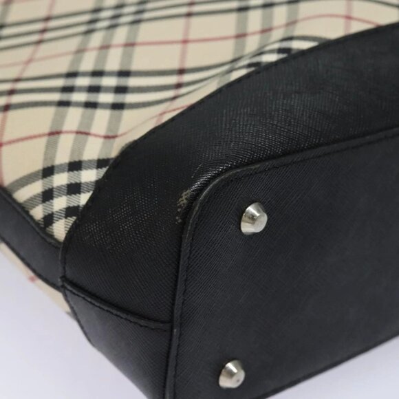 BURBERRY Nova Check Tote Bag Canvas Beige Auth 81323 - Picture 5 of 16